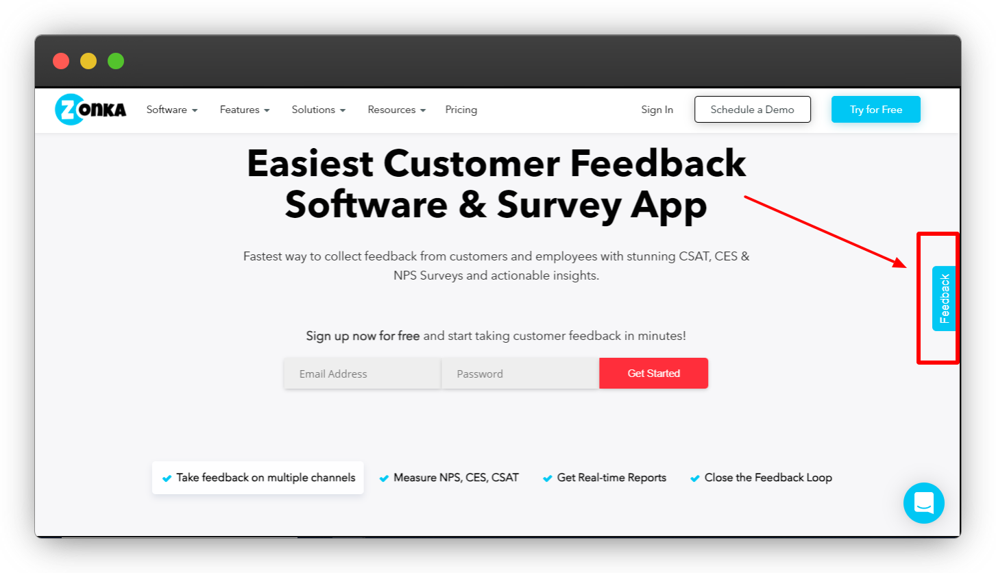 Ways to use the site Feedback Widget